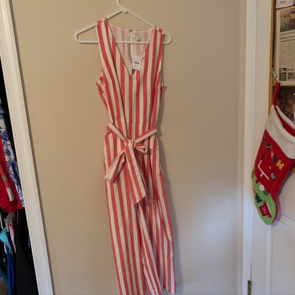 Red and White Jumpsuit